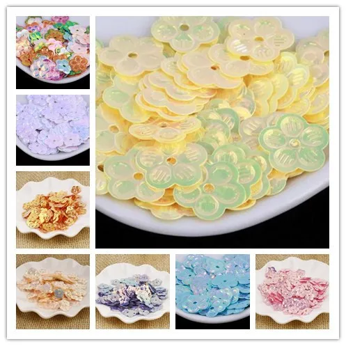 

500PCS 13mm Flower Loose Sequins Paillettes Sewing,Wedding Craft,Women Kids DIY Garment Accessories