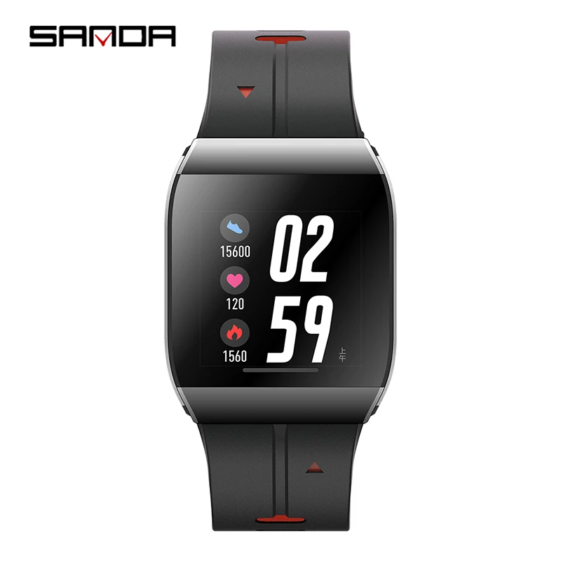 

SANDA Brand Silicone Smart Watch Men Bluetooth Heart Rate Monitor Blood Pressure Fitness Tracker Smartwatch For IOS Android