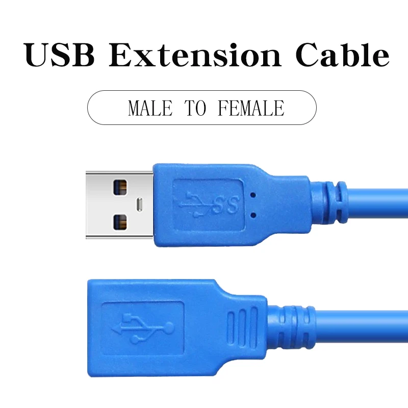 1 m 1.5 m 3 m 3.0 عالية السرعة USB تمديد خط الذكور إلى الإناث تمديد كابل شحن خطوط البيانات ل كمبيوتر محمول قرص صلب