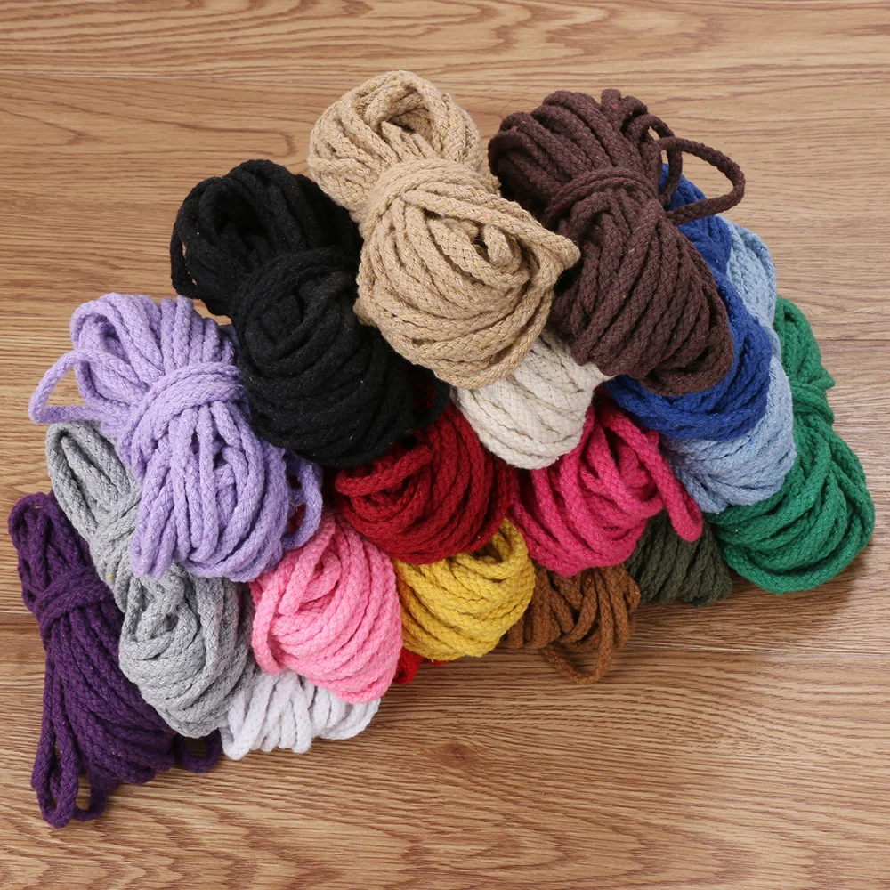 

10m/roll Cotton Rope Craft Decorative Twisted Cord Rope For Handmade Decoration DIY Lanyard Ficelles Couleurs Thread Cord