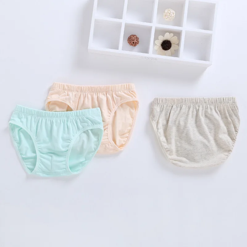 Newborn Baby Boys Underwear Pure Color Soft Cotton Infant Triangle Underpants Cute Breathable