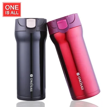 

OneIsAll 450ml Coffee Mug Tea Cup Thermos Thermo Mug Stainless Steel Tea Mug vacuum flask Coffee Cups Tea Water Bottle
