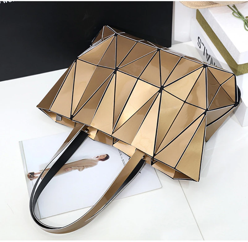 Nevenka Women Luminous Handbag Leather Shoulder Bag Women Geometric Handbags 2018 Large Tote Bag for Women Leather Crossbody Bag15