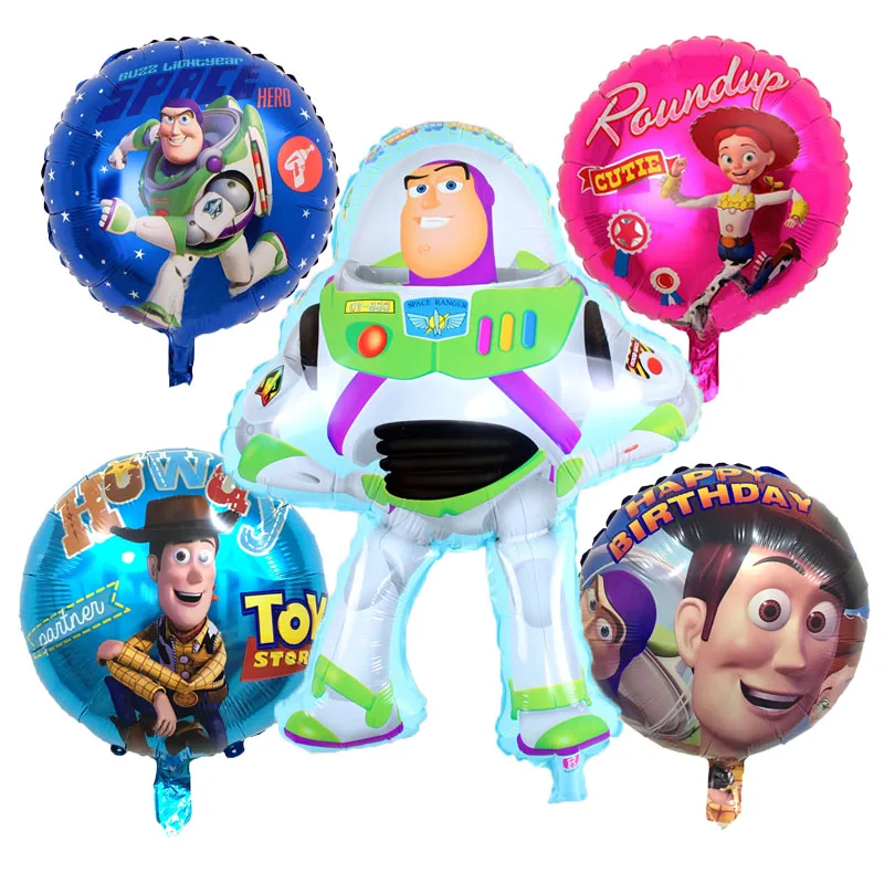 Free Shipping 5pcs Buzz Lightyear balloons 18inch cartoon foil balloons font b toy b font story