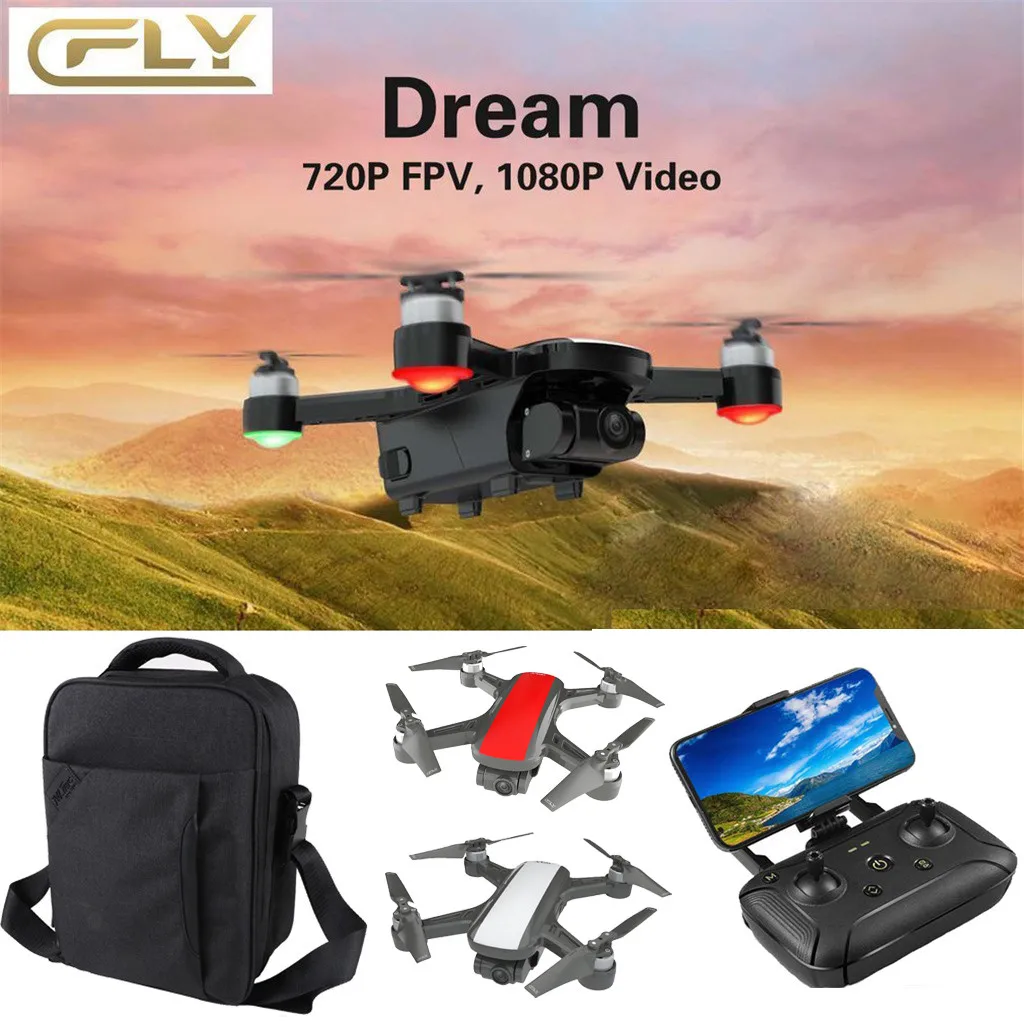 RE Airplanes C Fly DREAM GPS WIFI FPV с 2 осевым шарниром 1080P камера оптический поток + рюкзак