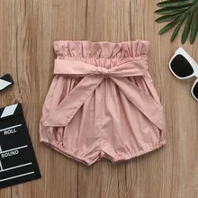 Дети бант Шорты для маленьких мальчиков и девочек, штанишки в клеточку, Смешанный хлопок Шорты Брюки Одежда для Childrenes A1