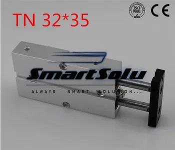 

Free Shipping TN 32*35 Quality Certified Pneumatic TN 32mm Bore 35mm Stroke With Magnet Twin Rod Air Cylinder