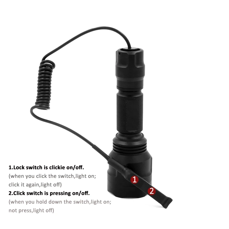 C8s Мощный тактический светодиодный фонарик для охоты 18650 Cree XPL2 HI V3 1000lm