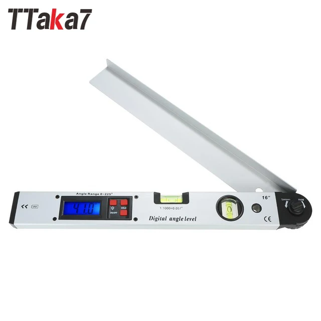 

TTAKA7 225 Degree Digital Protractor Multi-Angle Ruler Finder Level Meter Gauge Electronic Inclinometer with Dual Spirit Level