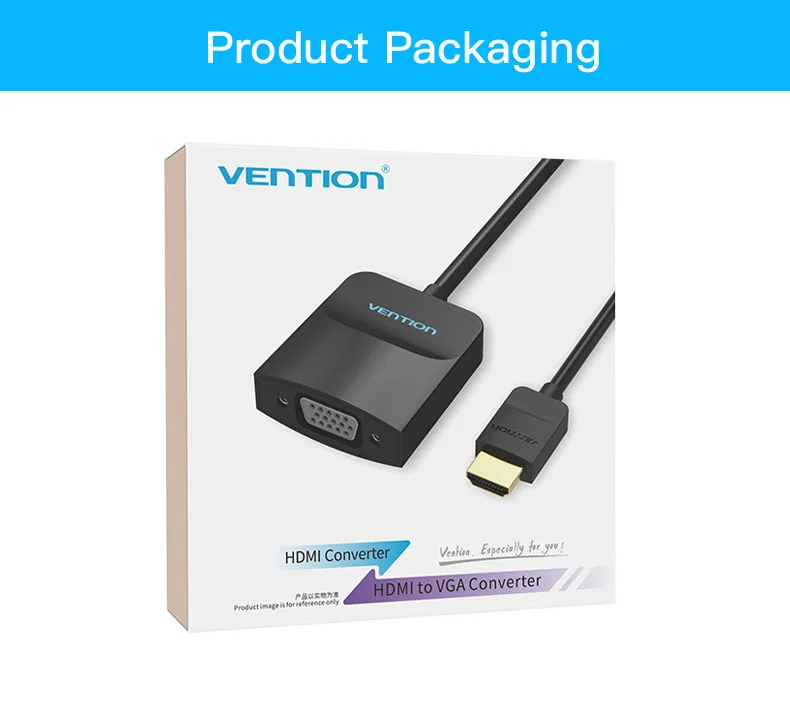 Vention HDMI to VGA Adapter цифро-аналоговый аудио-видео кабель конвертер HDMI VGA разъем для Xbox PS4 портативных ПК ТВ коробка