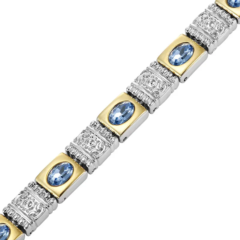 Vivari модный богемский магнитный браслет для женщин синие камни «кошачий глаз» Серебряная пластина подарок ювелирные изделия дамские Модные Браслеты Шарм