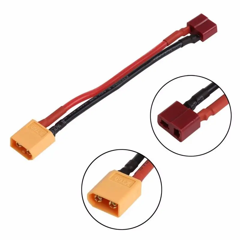 New EC2 Male Banana Connector To XT60 Plug Female Wire Adapter for RC Lipo Battery