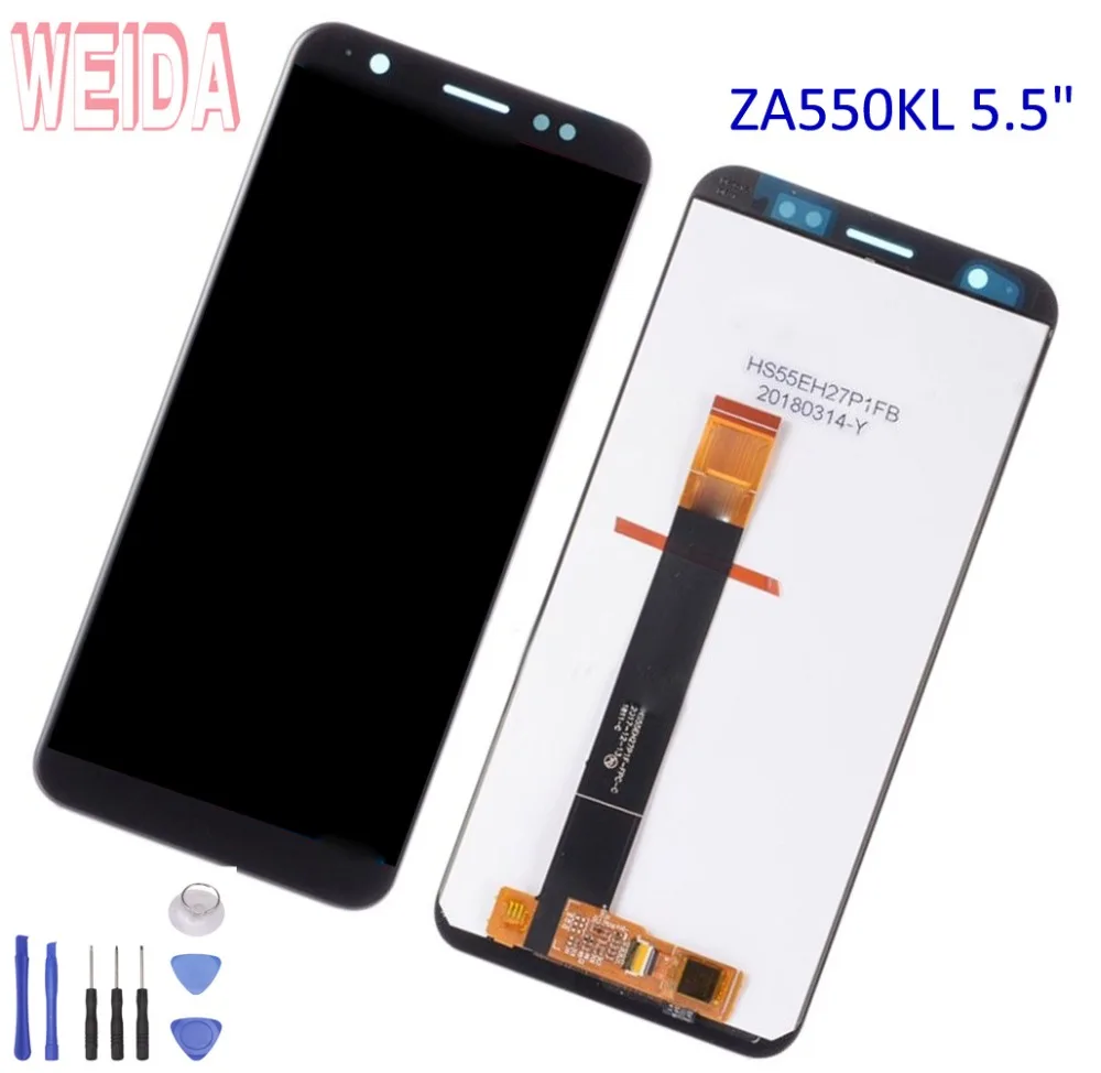 

WEIDA For Asus ZenFone Live L1 ZA550KL X00RD LCD Screen Display+Touch Panel Digitizer Assembly Black 5.5" Replacement With Tools