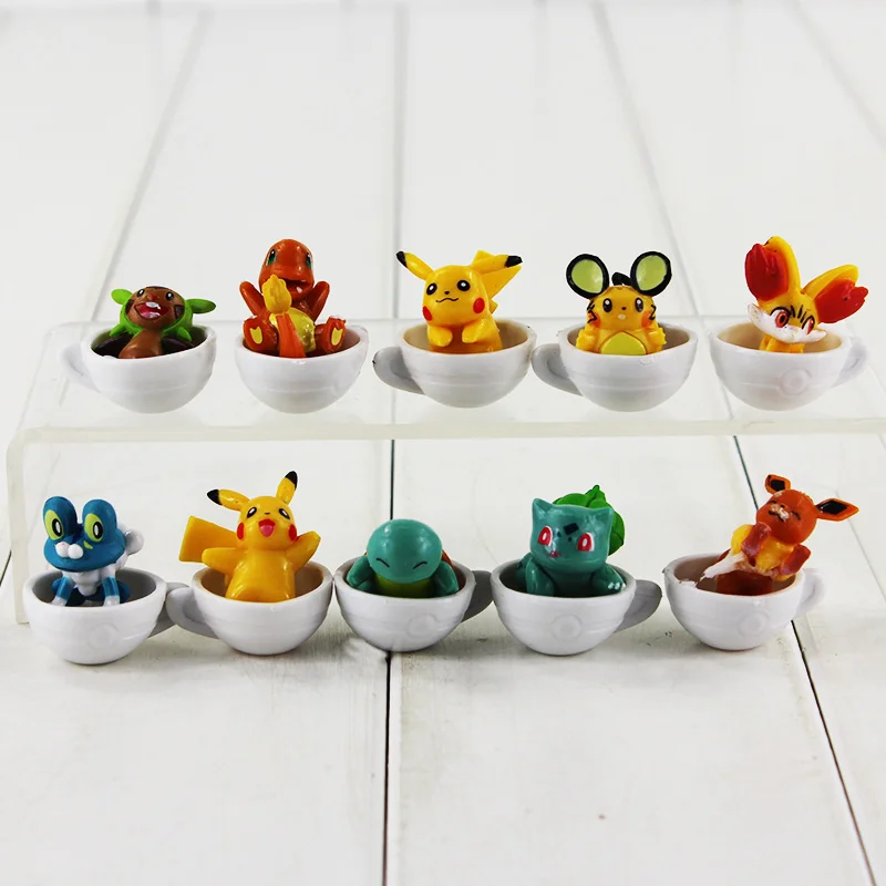 

10Sets/Lot 3cm Anime Froakie Dedenne Fennekin Wobbuffet Charmander Squirtle Bulbasaur Figure Toy PVC Dolls Great Gifts 10Pcs/Set
