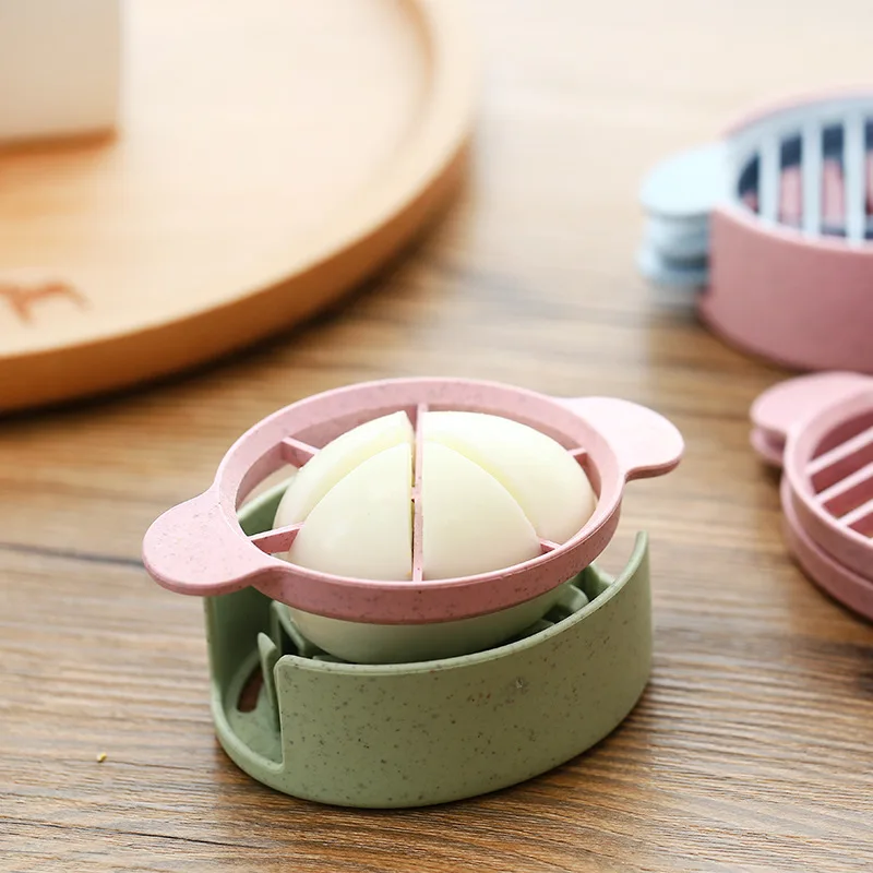 

Kitchenware 4 pcs/set Egg Cutter Multifunction 3in1 Cut Preserved Egg Slicer Cutter Plastic Wheat Straw Cooking Tools