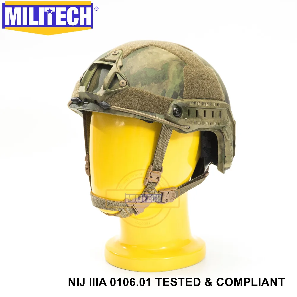 ISO сертифицированный MILITECH ATACS FG NIJ уровень 3A Быстрый высокий XP Cut пуленепробиваемый арамидный баллистический шлем с 5 лет гарантии