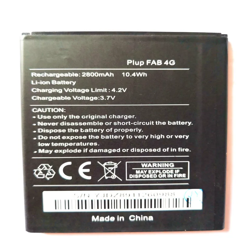 

2800mAh High Quality Replacement Li-ion Battery for Wiko RIDGE PLUP FAB 4G Batterie Bateria with phone stander for gift