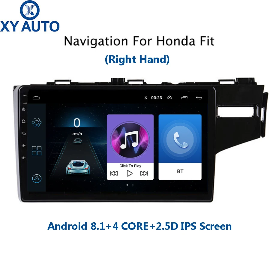 Sale 9 inch 2.5D IPS HD multi-touch screen Android 8.1 NAVI  for Honda fit 2014-2018 right hand with Bluetooth USB WIFI support SW 0
