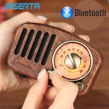 JINSERTA деревянный Bluetooth динамик портативный беспроводной динамик s с FM радио Поддержка TF карта AUX воспроизведение сабвуфер музыкальный плеер