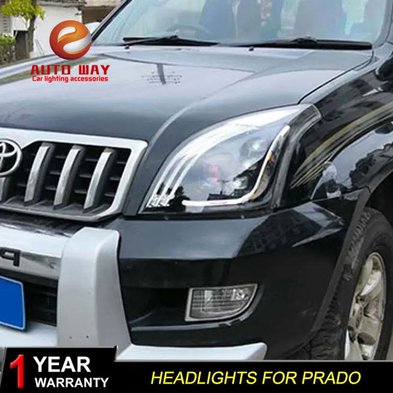 Автомобильный Стильный чехол для Toyota Prado фары 2003-2009 светодиодный фонарь DRL Hid головной фонарь Ангел глаз биксеноновый луч аксессуары