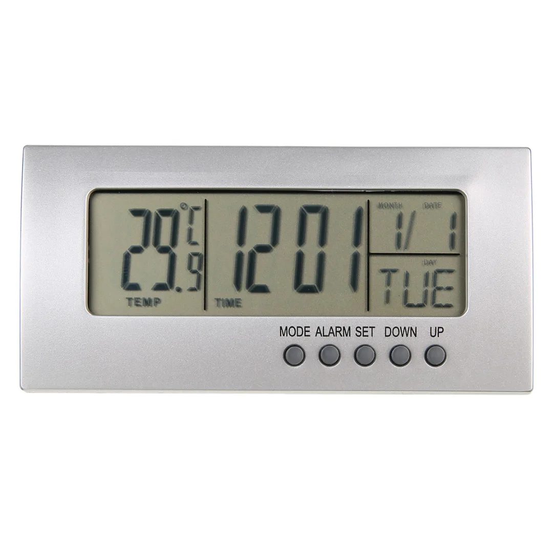 

Modern Digital Battery Student Clock LCD Display Calendar Snooze Thermometer Alarm Clock For Home Office Table