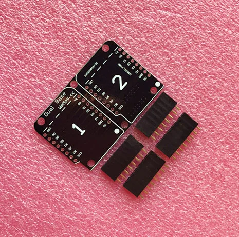 

Double Socket Dual Base Shield for WeMos D1 Mini NodeMCU ESP8266 Diy PCB D1 Expansion board