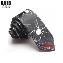 2 шт/комплект полиэстер галстук для Для мужчин мода галстук паук Дизайн Галстуки концерт специалисты печатные узкий галстук Прямая