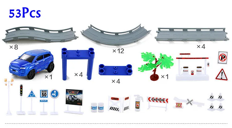 MylitDear Электрический гоночный вагон детский поезд трек модель игрушечный Железнодорожный трек гоночный Дорожный транспорт строительный комплект пазов игрушки