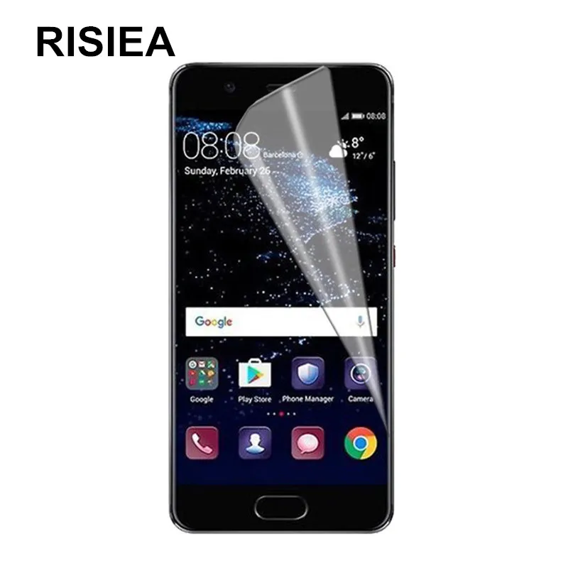 

RISIEA 5pcs glossy Clear Screen Protector Display Protective Transparent Soft Film For Huawei P20 Pro lite P10 P9 P8 Lite 2017