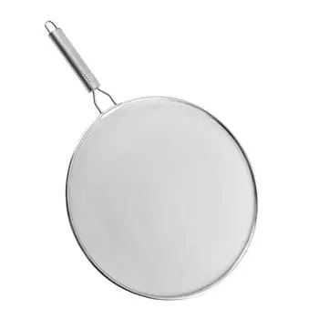 

Stainless Steel High Density Fine Mesh Oil Splatter Guard Dumplings Fritters Ravioli Drain Filter Heat Resistant Kitchenware