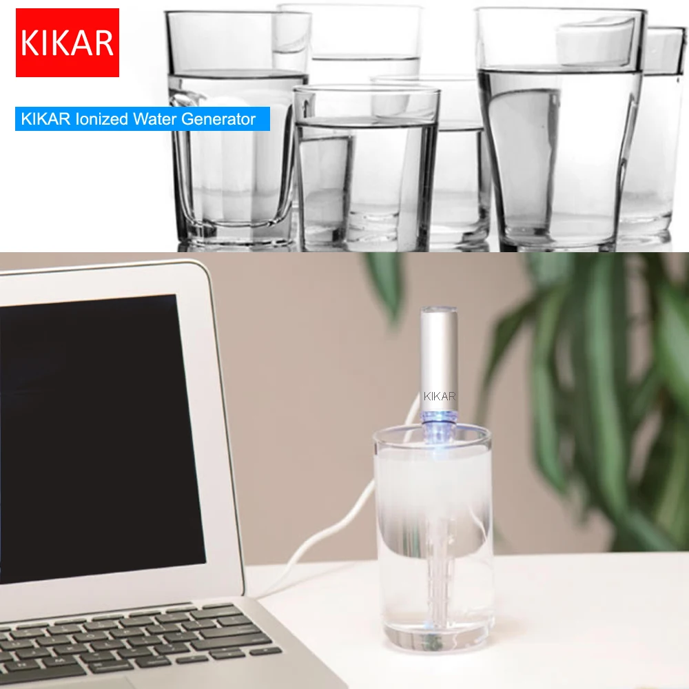 Портативный генератор водородной воды KIKAR USB ионизированный бустер H3O щелочная