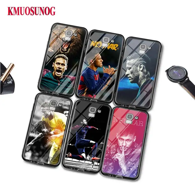 Black Silicone Case Footballer Neymar JR for Samsung Galaxy j8 j7 j6 j5 j4 j3 Plus Prime 2018 2017 2016 Phone Bag Cover