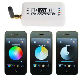

RGB WIFI LED controller;DC12-24V input;4A*3CH output;with Dimming, CT, RGB function