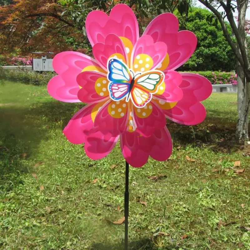 

Wind Spinner Windmill Toys Garden Decoration Insect Cartoon Butterfly Kids Children Toy Gifts Yard Wheel Pinwheel Colorful Outdo
