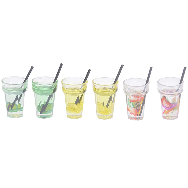 1pc Miniatura Alimentazione Mini Fruit Drink Modello per Dollhouse Kitchen Toys Simulazione Bevande Giocattolo del Modello di Stile a Caso