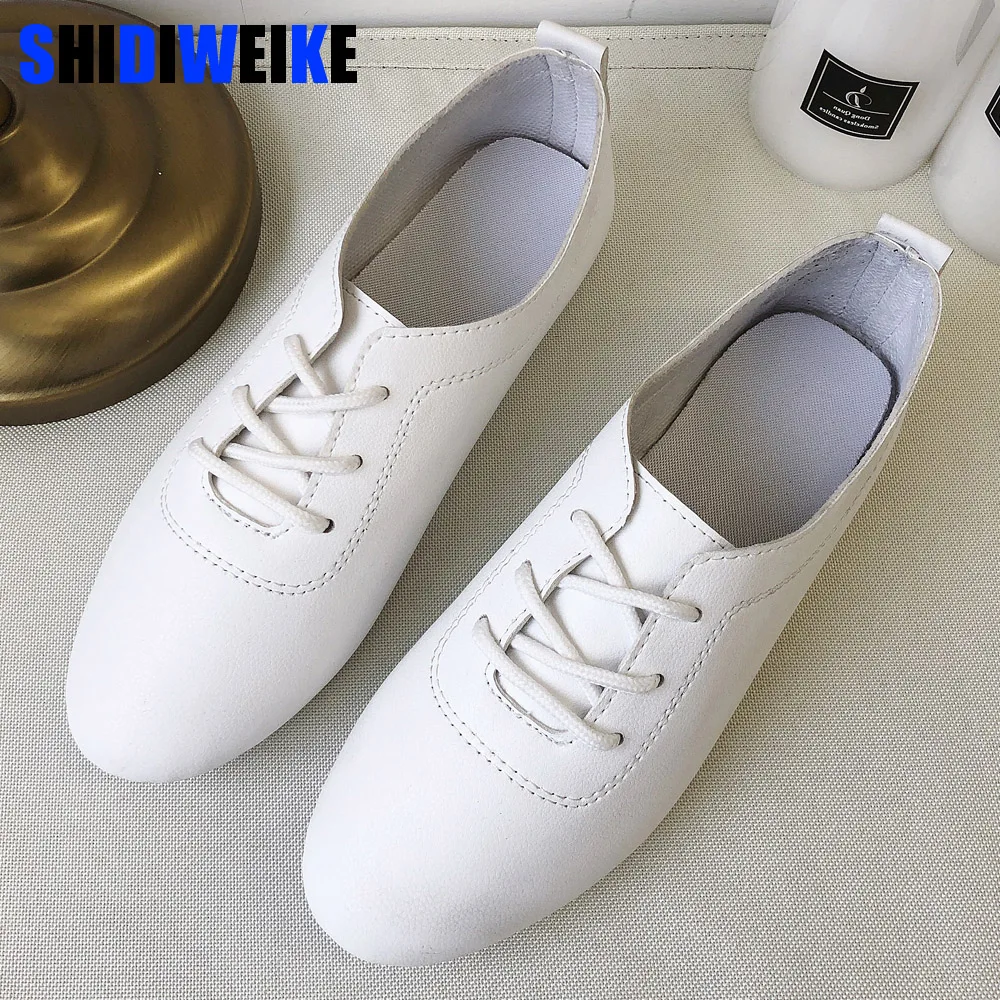 

2020 Spring Autumn Ballet Flats Shoes Soft Leather Woman Loafers Ballerina Flat Chaussure Femme Ladies Oxford Shoes for Women