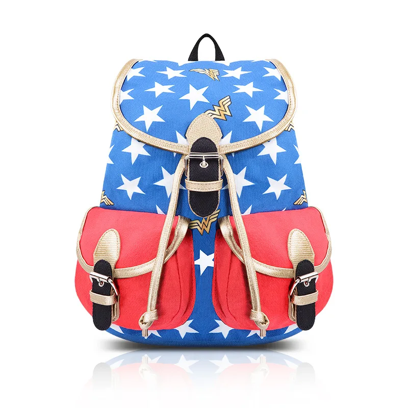 

New Arrivals Comics Wonder Woman Backpack Stars Backpacks Cosplay Knapsack Mochilas School Bag Para Mujer