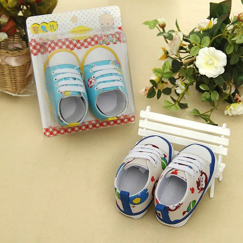 

0-18M New Born Kids Baby Boy Girl Sneakers Lace Soft Sole Toddler Shoes New