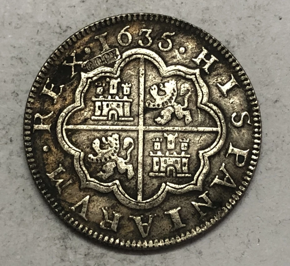 1635 Испания 4 Reales Felipe IV копия Посеребренная монета|Безвалютные монеты| |
