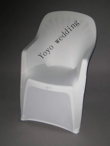 Белая Полиэфирная спандекс лайкра крышка кресла для пластиковое кресло
