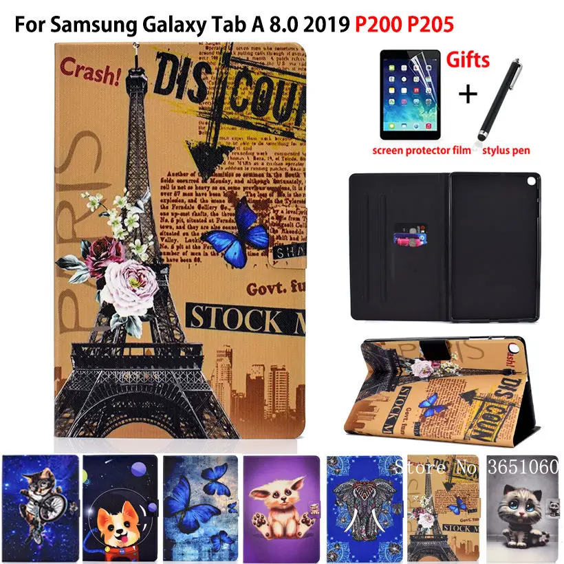 Милый чехол с рисунком для samsung galaxy tab A 8 0 2019 S-ручкой SM-P200 P200 P205 P207 силиконовый из