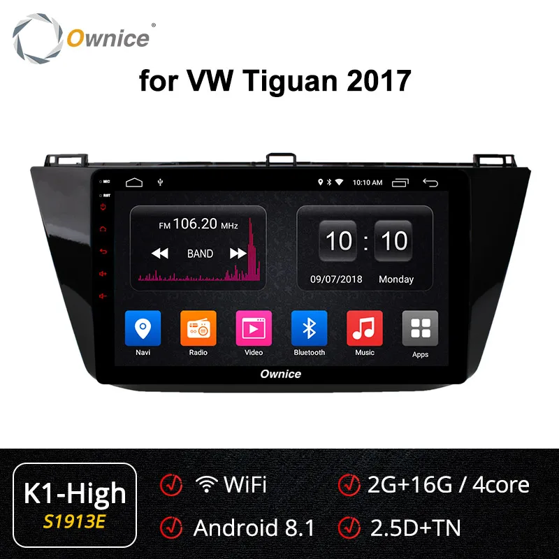 Ownice 10," 4G+ 64G 360 панорама Android 9,0 octa 8core автомобильный dvd gps навигации k3 k5 k6 для VW tiguan DSP 4 аппарат не привязан к оператору сотовой связи SPDIF DAB - Цвет: S1913 K1-High