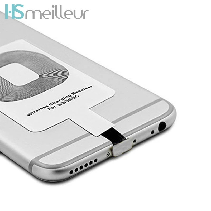 Hsmeilleur-Wireless-Charger-Receiver-For-iPhone-7-6-6s-Plus-5-5s-se-5C-7Plus-6Plus-Cordless-Charge-Qi-Charging-Adapter-Receptor (2w)