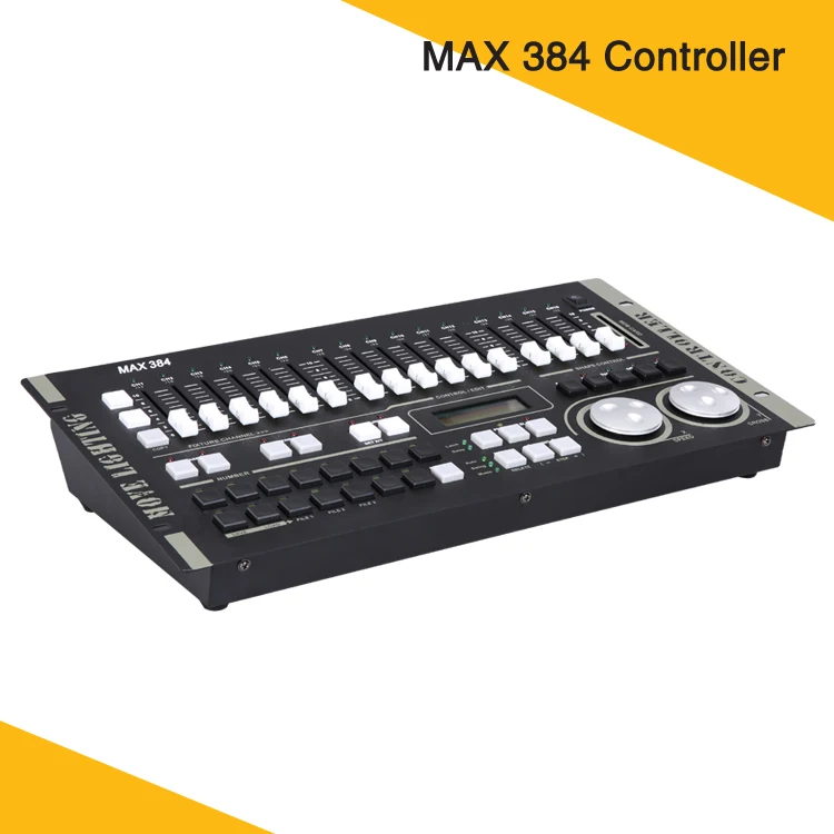 Интеллектуальный мастер DMX диммер консоль Макс 384 контроллер для ди-джеев, сценическое освещение