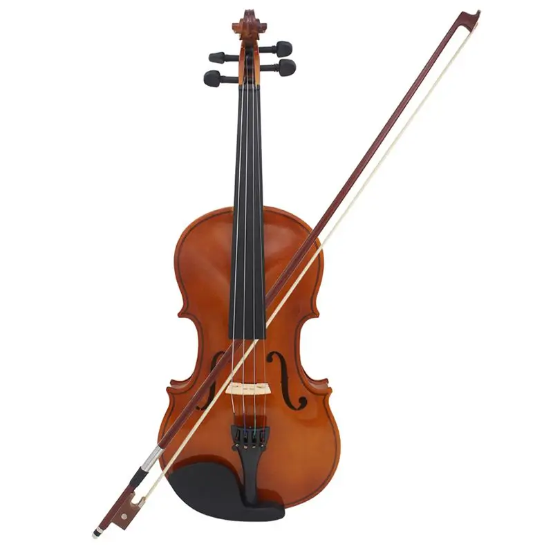 

Astonvilla Full Size 4/4 Violin Natural Acoustic Solid Wood Spruce Flame Maple Veneer Violin Fiddle for Beginner with Case Ros