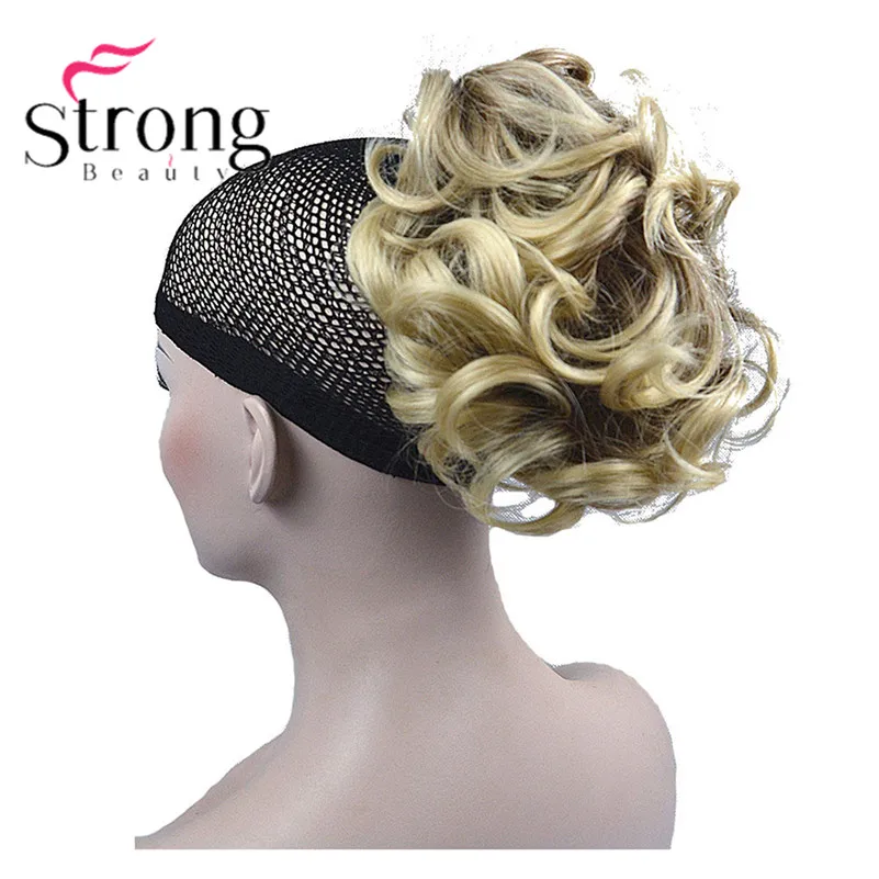 StrongBeauty короткий кудрявый зажим в Коготь Конский хвост наращивание волос синтетические волосы кусок 80 г с челюстью/коготь клип - Цвет: R12-26