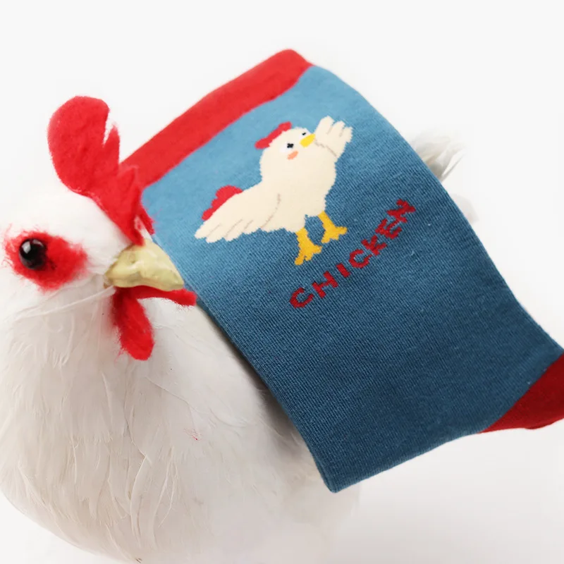 Harajuku Funny Cartoon Animal Women Short Socks Chicken & Goose Patterned Cartoon Cute Casual Art Female Ankle Socks Hipster Sox