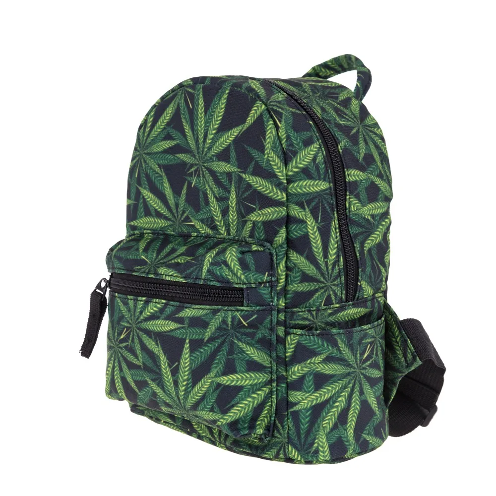 weed 3D printing mini backpack women mochila masculina Fashion New canvas backpacks For Teenagers Girls school bags