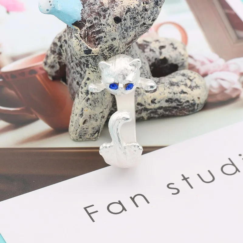 Fashion-Animal-Rings-For-Women-Silver-Metal-Blue-Rhinestone-Eyes-Cat-Ring-Adjustable-Open-Anel-Jewelry (1)