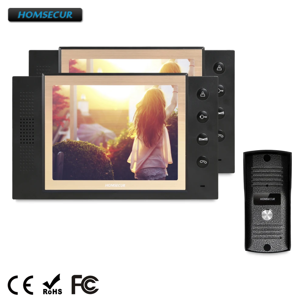 

HOMSECUR 8" Wired Video&Audio Home Intercom+Dual-way Intercom for Home Security TC031 + TM801-B